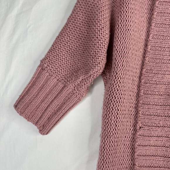 LOFT Pink Knit Open Front 3/4 Sleeve Cardigan Sweater Size Small Petite - Picture 6 of 8